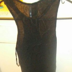 Black see thru glittery dress